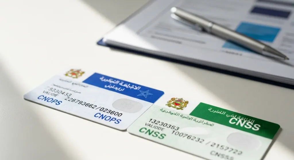 Cartes d'assurance maladie CNOPS et CNSS pour le remboursement lunettes au Maroc