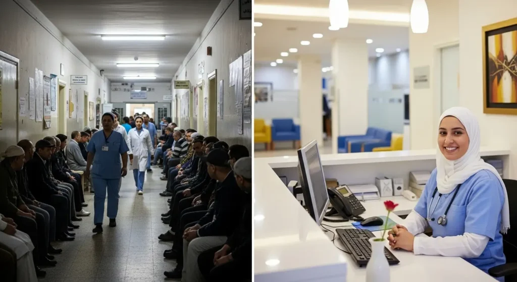 Comparaison hôpital public et clinique privée pour opération cataracte Maroc